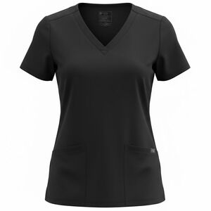 FIGS Technical Collection Scrub Top Size Small Dark Gray V-Neck